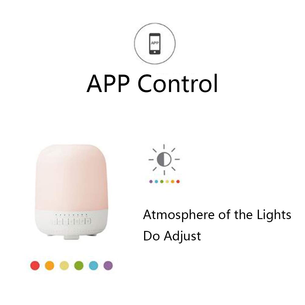 XRXX Diffusore di Aromi 200ML Diffusore di Oli Essenziali di Musica di Bluetooth Umidificatore Ad Ultrasuoni Diffusore di Luce di Notte Silenzioso Marble