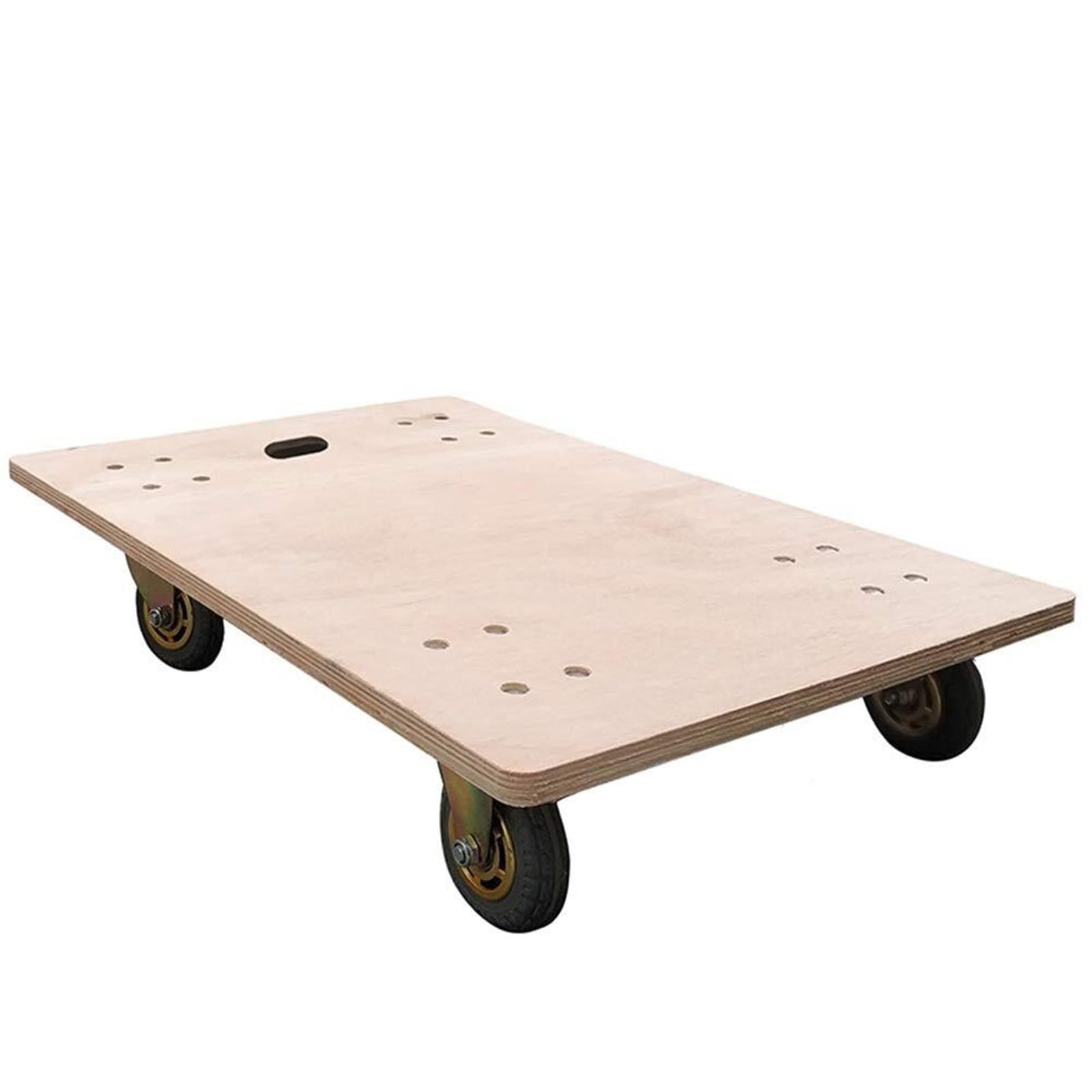 Plataforma rodante de Madera Carrito de Transporte Cuadrado Carrito de Mano Ligero Multiuso Rueda de 5 Pulgadas(48x40cm)