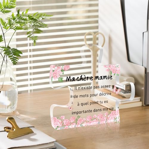 Xioabre Bloc Puzzle Acrylique Cœur 10x10cm Style Classique Cadeau Mamie Grand-Mère Anniversaire Fête Des Grands Mères Saint-Valentin Noël – vue 5