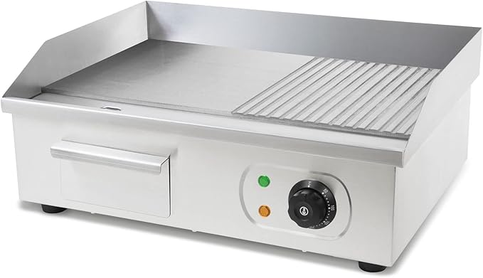 Plancha électrique professionnelle en acier inoxydable 3000W