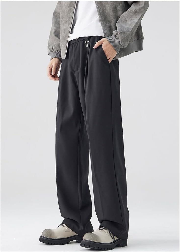 Men's Daily Casual Pants Straight Drop Wide Leg Trousers Pants for Men