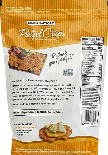 Snack Factory Pretzel Crisps, Cheddar Cheese, Party Size, 14 Oz