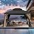 SHPAI 12’ x 16’ Outdoor Hardtop Gazebo with Gutters, Double Roof Galvanized Metal Gazebo for Backyard, Patio, Deck, Hot Tub, Heavy Duty Canopy Permanent Pavilion with Curtains and Netting, Brown