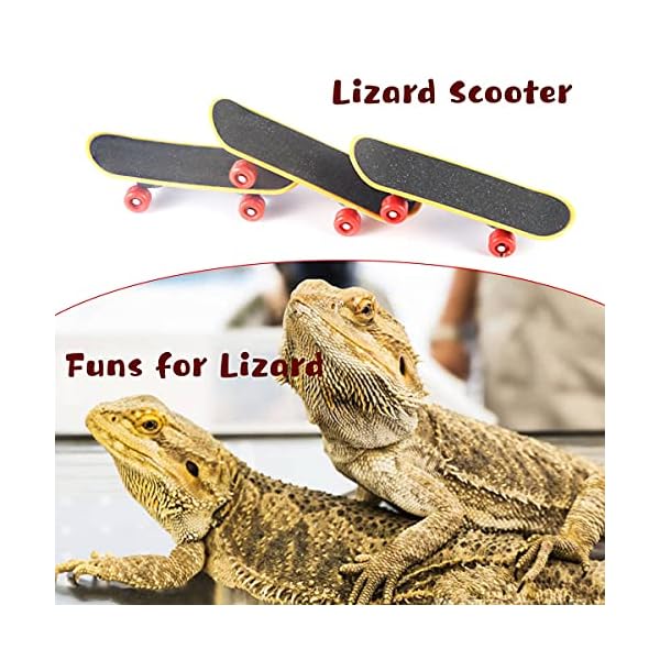 Vehomy bearded dragon accessories small engineer hat for bearded dragon lizard construction helmet hats and mini scooter for hamster lizard parrot reptile small animals 3pcs - image 4