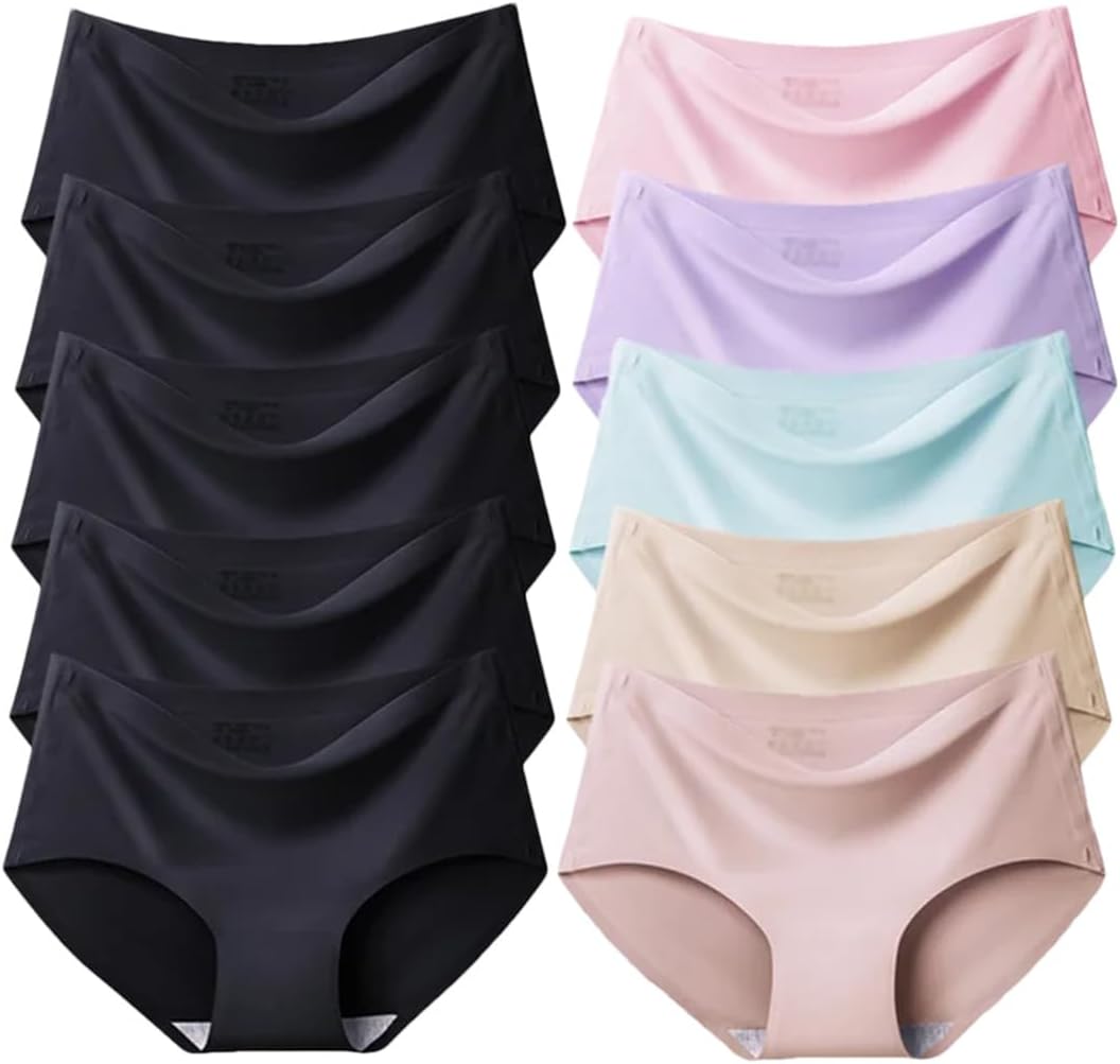 Panties For Women 10Pcs Women's Panties Breathable Underwear Briefs Sports Underpants