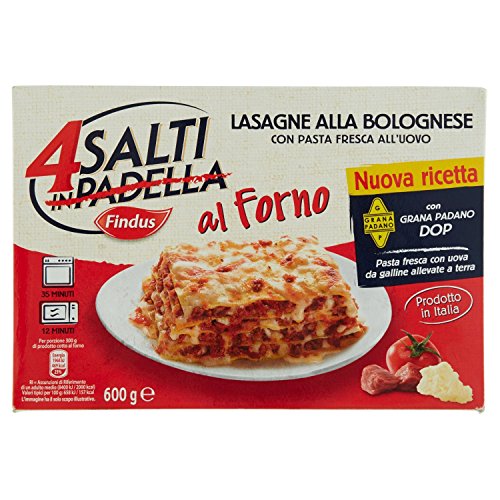 4 Salti in Padella Findus Lasagne alla Bolognese con Pasta Fresca all'Uovo, 600g (Surgelato)