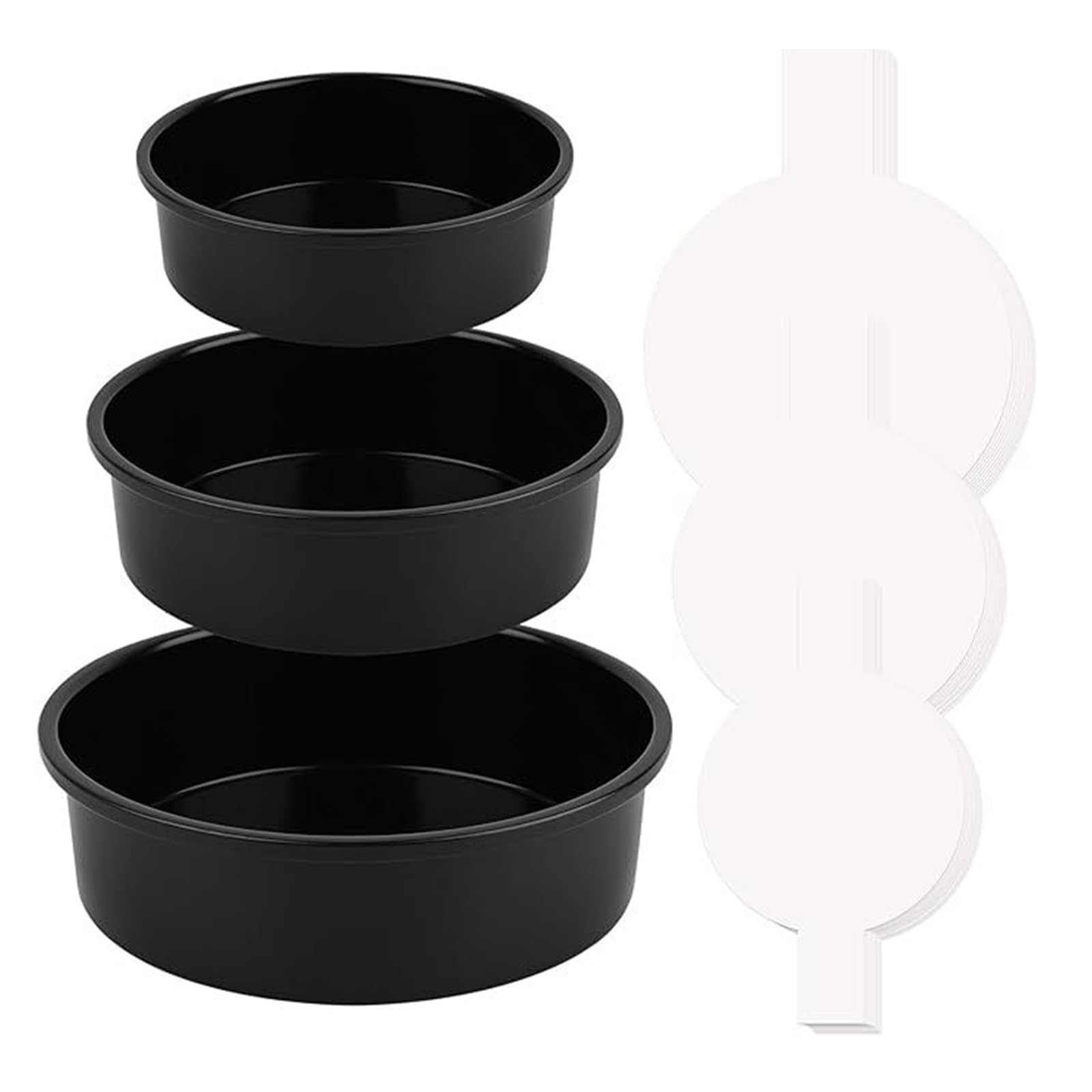 Kalttoy Nonstick Cake Molds Cake Pans Round Pans Bakewares Stainless Steel Texture Round Baking Baking Accessories Set