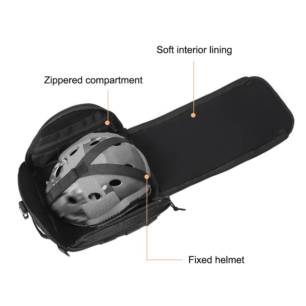 Bolsa para casco deportivo, ligera, antiarañazos, para casco Molle, Airsoft, bolsa de almacenamiento acolchada para deportes, caza, tiro, combate