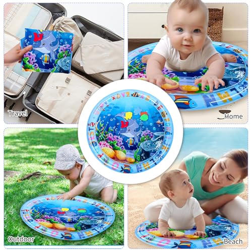 Roinaid Sensory Water Playmat Katze,Sensorische Wasser Spielmatte,Sommer Wassersensorische Spielmatte,Katzenspielzeug Wassermatte,Interaktives Spielzeug für Katzen und Hunde (65 cm)