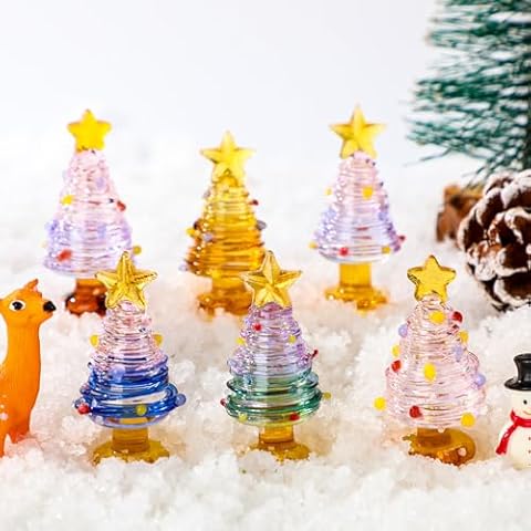 6 Pcs Mini Christmas Tree Ornament Set Cover