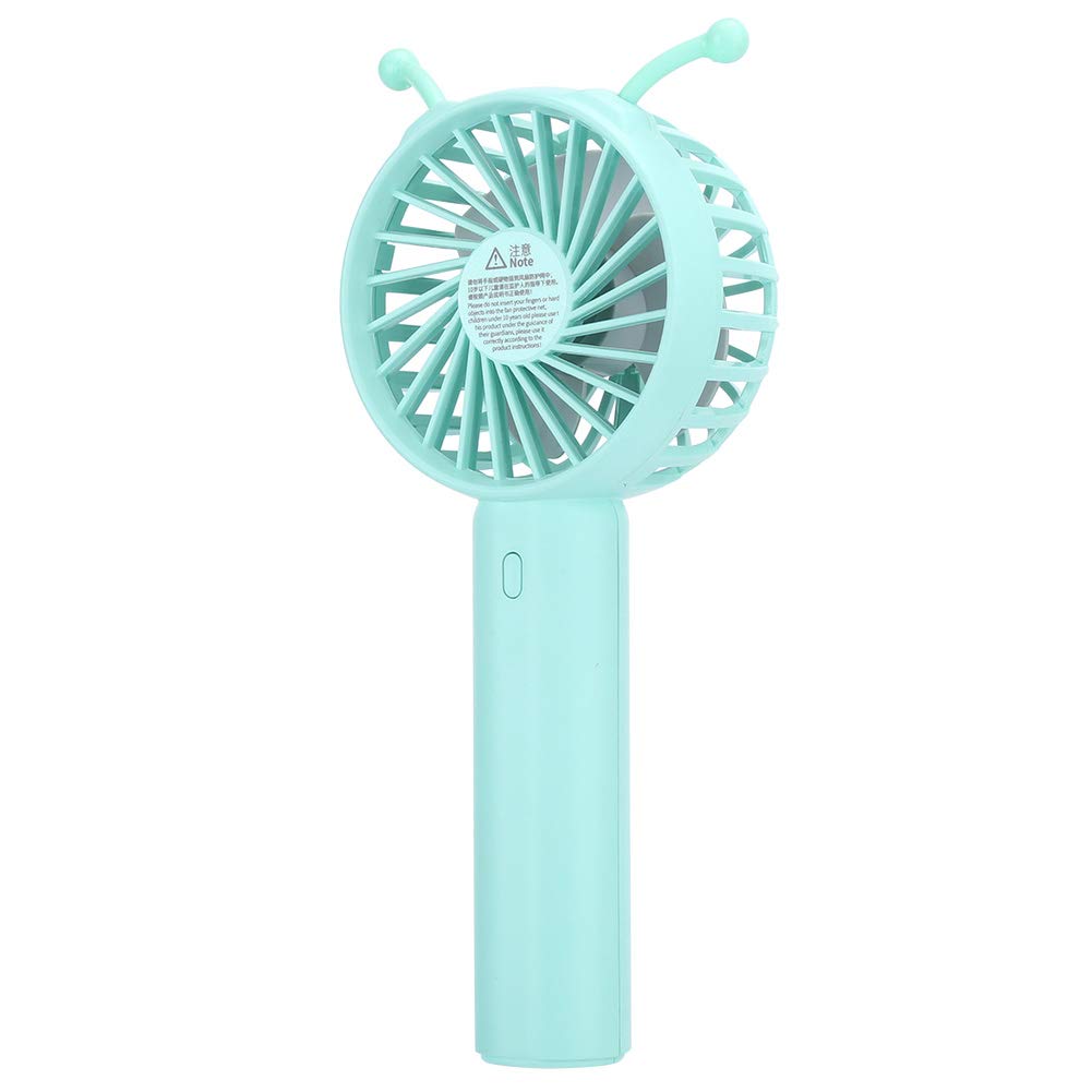 Wisoqu Handheld Fan,Portable Hanging Neck USB Rechargeable Handheld Fan Rotatable and Foldable Small Fan with Sucker Bracket,Stable and Quiet(Green)