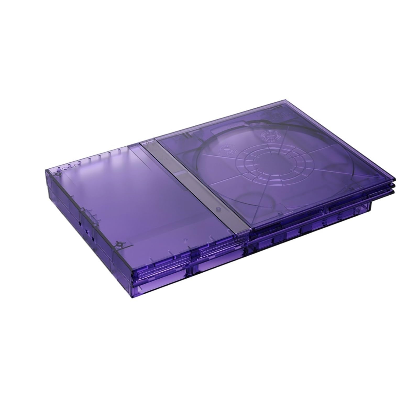 Przezroczyste, Czarno-fioletowe Etui Zamienne Do Konsoli Do Gier – Kompatybilny Z Bitfunx – Kompatybilny Z PS2 Slim(7XXXX PUR)