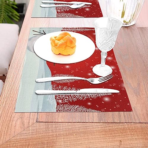 Set de table imperméable en PVC Merry Christmas lavable et résistant