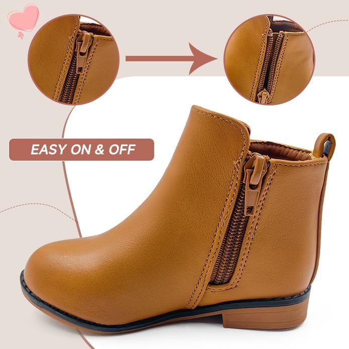 Girls Boots Ankle Booties Fashion Boots for Girls with Zipper image 5