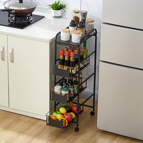 Unité de rangement pour petits espaces de cuisine à roulettes - 8
