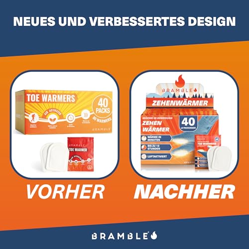 Bramble – Zehenwärmer zum Aufkleben (40 Paar, 80 insgesamt) – Ultradünne Flicken zum Aufkleben für Schuhe und Stiefel… – Ansicht 6
