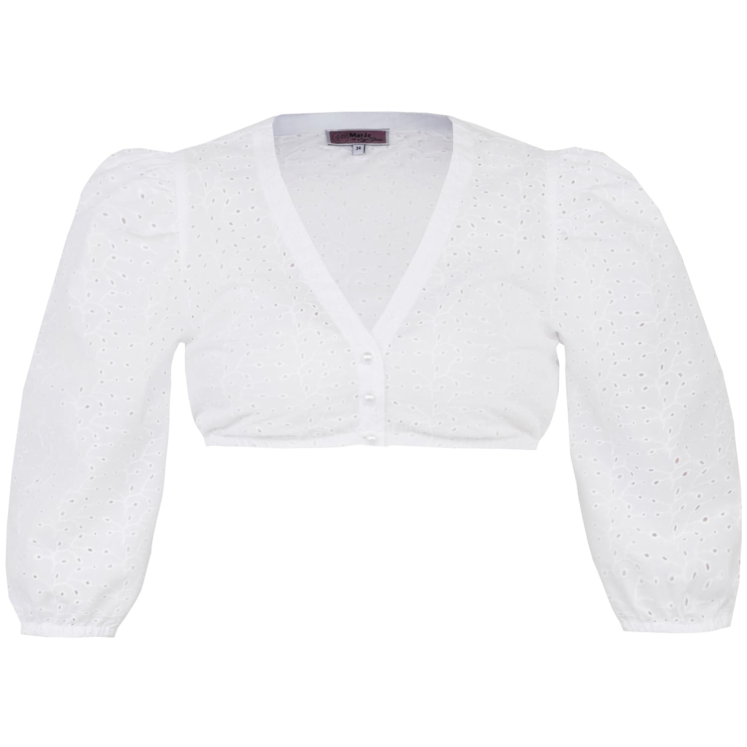 MarJo Dirndlbluse Wallgau 3/4 Arm | Weiß