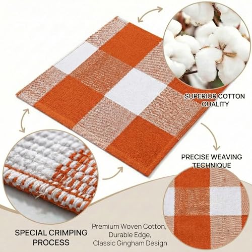 SKYPEA 2 Pcs Halloween Coir Doormat for Home 27.5 x 43 Inches with Orange & White Buffalo Plaid Rug, Layered Non Slip Welcome Mats for Halloween Party, Patio & Indoor Outdoor Decor - image 7