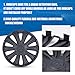 Winjet Universal Wheel Cover Replacement R17 Hub Caps Automotive Hubcaps Fit Most Car Truck SUV, Snap On Installtion [Only Fit Iron Hub - Steel Wheel] (17 Inch Hubcaps Set of 4, Black Matte)