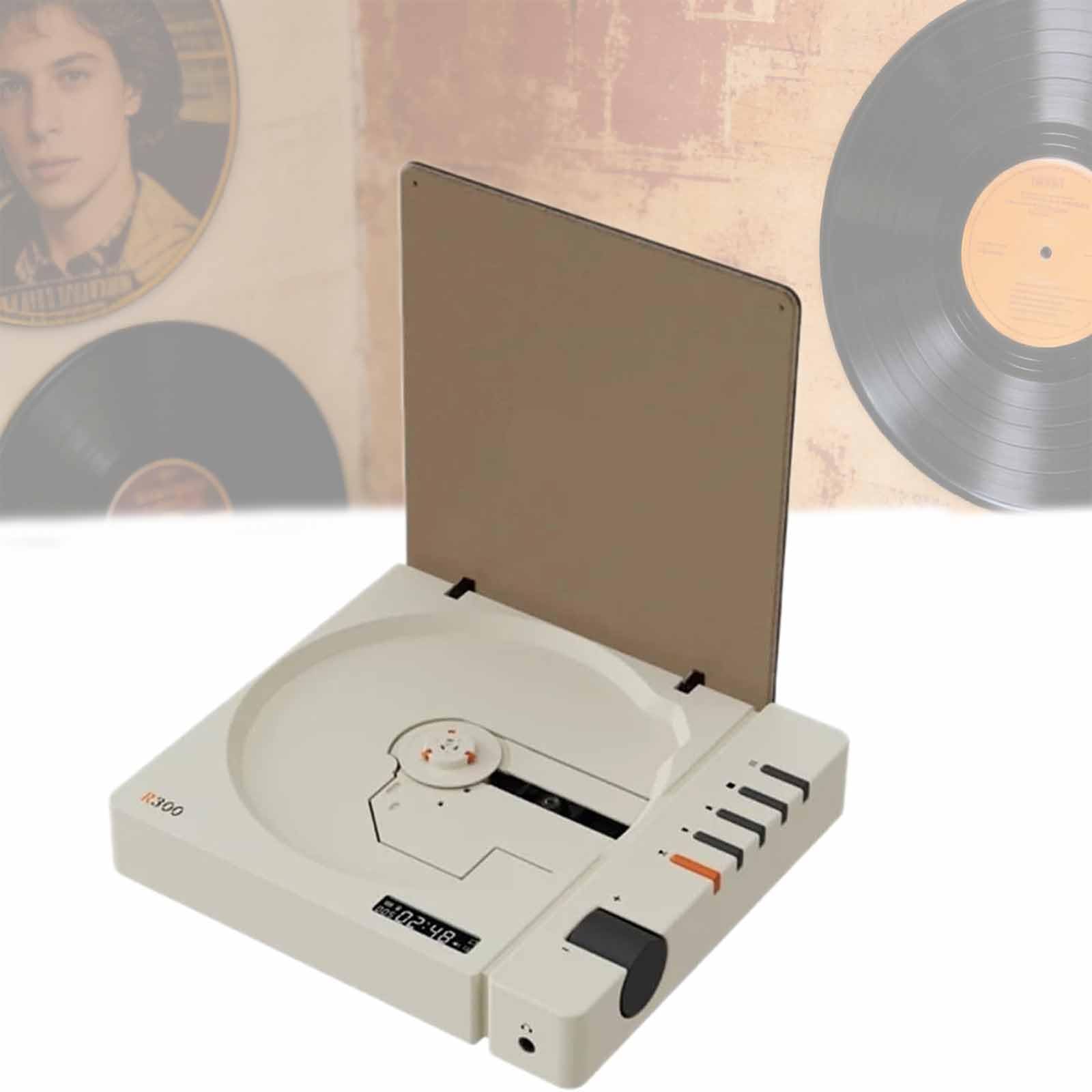 Lettore CD portatile ricaricabile, design retrò compatto con uscita SPDIF/coassiale, lettore audio analogico per uso domestico