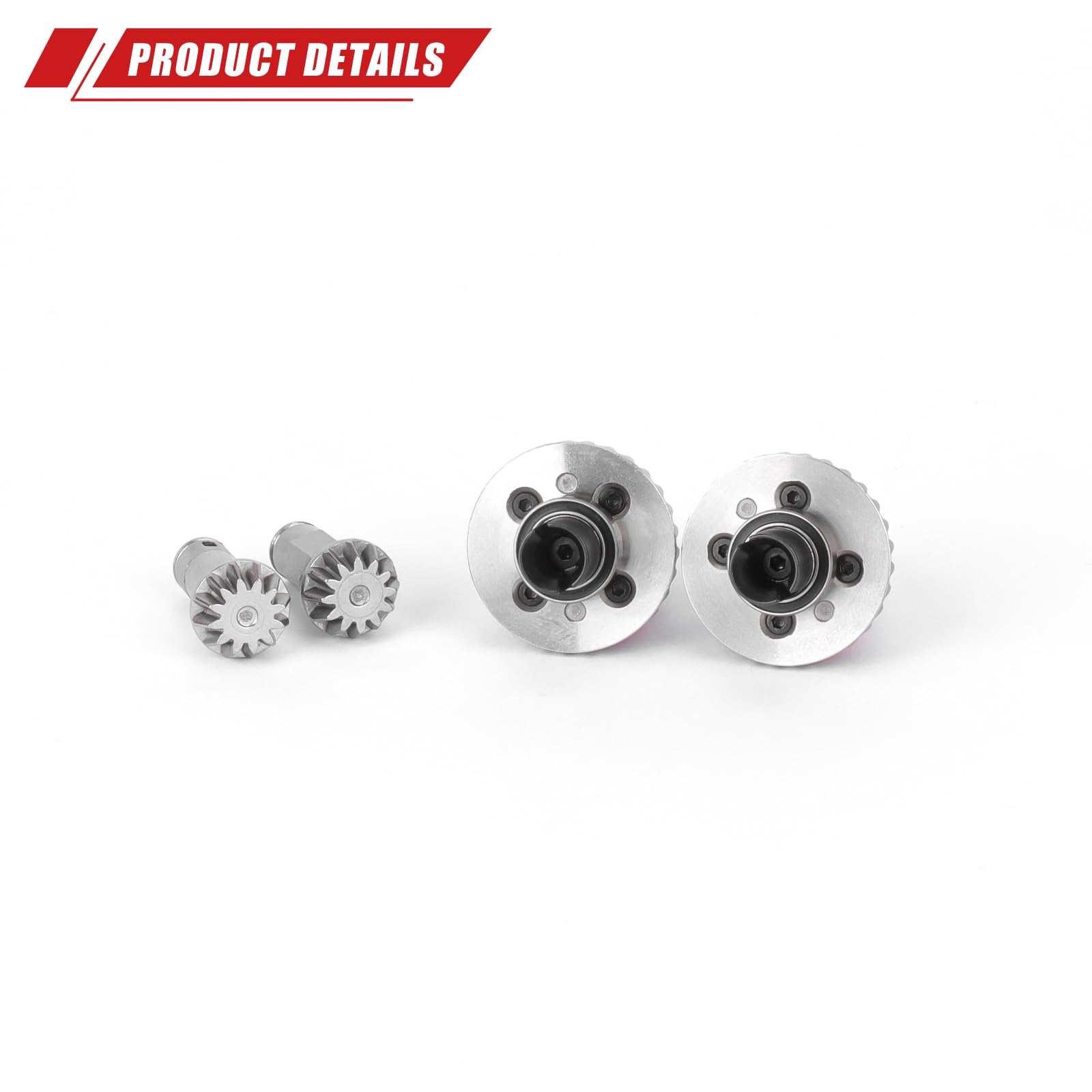 RCAWD Différentiel étanche 30T 0,8Mod avec engrenage principal 12T de remplacement pour ARA311177V2, pour Arrma 1/16 Mojave Grom 1/14 Typhon 1/18 Granite, Losi 1/12 Nascar Rempli d'huile de Nascar