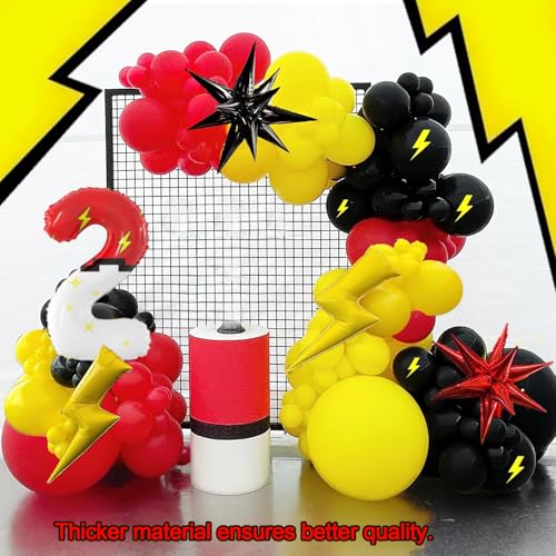40 Inch Red White Cartoon Theme Number Balloons Large Birthday Party Number Balloons Cartoon Animation for Kids Birthday Party Decoration Supplies (Number 2) by JUANBUDONG - Used condition - Image 5