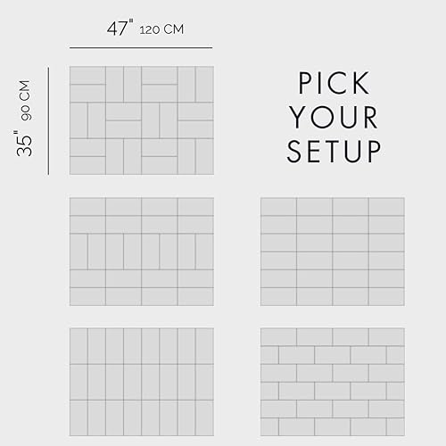 Miniatura 2 de Tablero de corcho grande para oficina, paquete de 24 unidades, alternativa al tablero de fieltro negro, azulejos de fieltro para decoración de pared