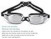 MIGAGA Unisex Anti Fog UV Protect Swim Goggle with Nose Clip and Earplugs, Black
