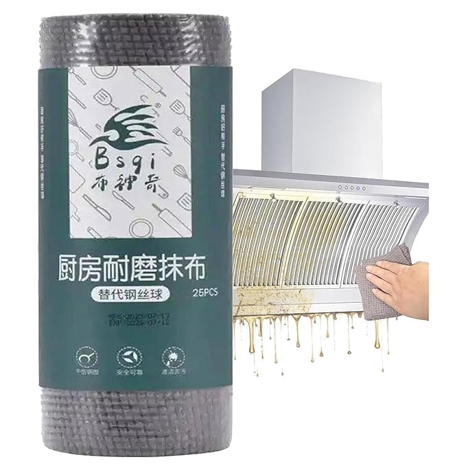 Durable Kitchen Scrub Cloth in Roll, Kitchen Dishcloths, Microfiber Cleaning Cloth Roll, Replacement for Steel Wire Ball, Kitchen Wear-Resistant Cloth-image-17