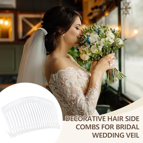 6pcs 315in hair side comb with 3 colors professional barber comb for styling and grooming french combs for wedding dating and more