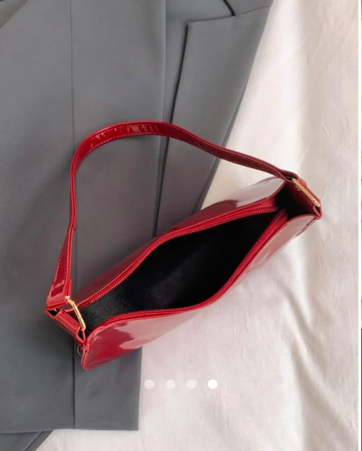 Image of Women's Patent Leather Shoulder Bag Glossy Sling Handbag for Casual & Party