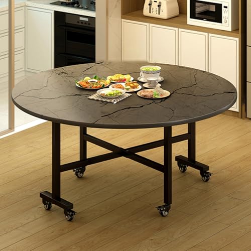 Mesa de comedor plegable que ahorra espacio, mesa de comedor con alas abatibles para 4-6 personas, escritorio moderno para habitaciones, mesa de cocina compacta para espacios pequeños (gris, 100 cm/39