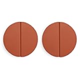 Evionlin Orange 2-1/2 inch Drawer Pulls,4 pcs (2 Pairs) Half Moon Cabinet Pull Handles Semicircle Knobs with Screws for Kitchen Cupboard Bedroom Furniture Door