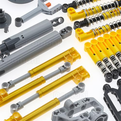 169PCS Technic MOC Expansion Kit - Suspension, Steering & Engine Parts Shock Absortbers Build Cranes, Trucks & Engineering Building Blocks Sets DIY - Thumbnail 4