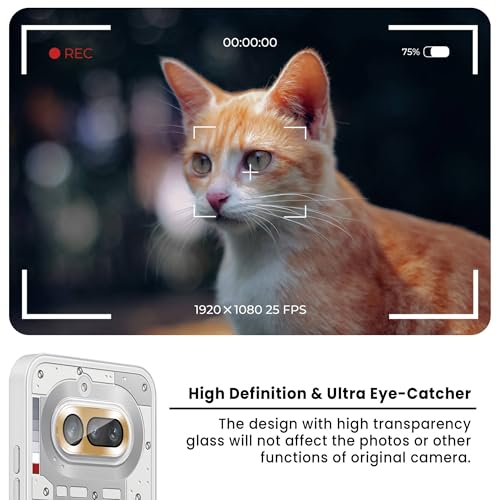 Image of FIRST MART Gold Camera Ring Guard Protector for Nothing Phone 4A | Tempered Glass with Metal Alloy Rings, HD Clear, Scratch Resistant, Case-Friendly | Pack of 1