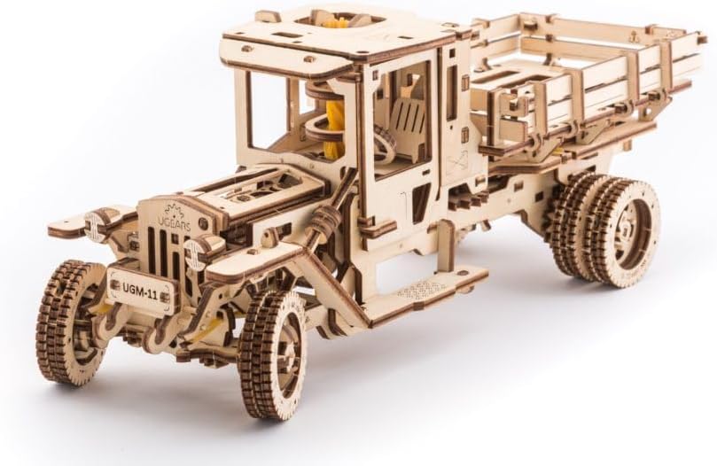 UGEARS Wooden 3D Model Mechanical Truck UGM-11 3D Puzzle Construction Gift Set for self-Assembly