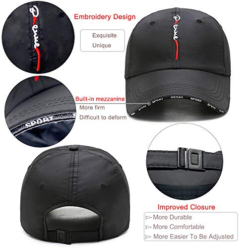 Croogo Unstructured Sports Hat Quick Dry Baseball Cap Breathable Outdoor Golf Uv Protection Sun Hats Unisex,Dark Gray-Cp13 #TOP3