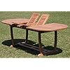 Grade A Teak Wood Extra Large Double Extension 117 Mas Oval Dining Table with Trestle Legs WFDT118OM