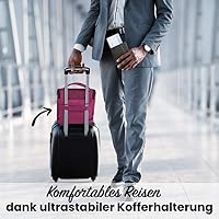 DELAWAY XXL Kulturbeutel zum Aufhängen [Design 2026] Große Kulturtasche für Damen, Herren mit Kofferhalterung und separatem Nassfach - Waschtasche für Männer & Frauen (Pink Neu) – Ansicht 7
