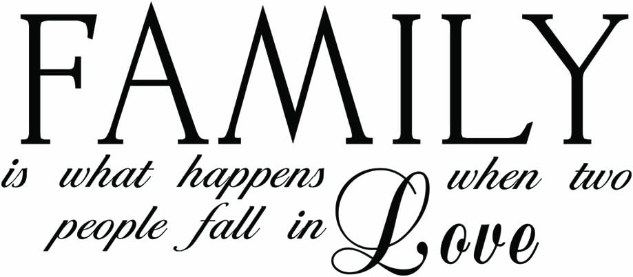 Vinyl Family Wall Decal Quote When Two People Fall In Love Warm Family Love Lettering Murals Graphics Home Art Sticker Black
