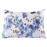 SLPBABY Silk Pillowcase for Hair and Skin with Hidden Zipper Print (Queen, Pattern 21)