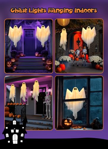 Halloween Hanging Light up Ghost Decoration - image 6