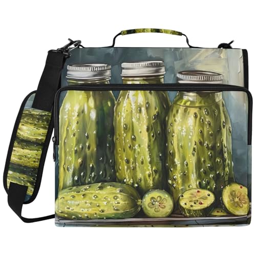 Pickle Party �y�C���g�o�C���_�[�o�b�O �W�b�p�[�I�[�K�i�C�U�[ �w�Z��E��p 3�����O�o�C���_�[�t�@�C���P�[�X �m�[�g�p�\�R���|�P�b�g�Ɲ������n