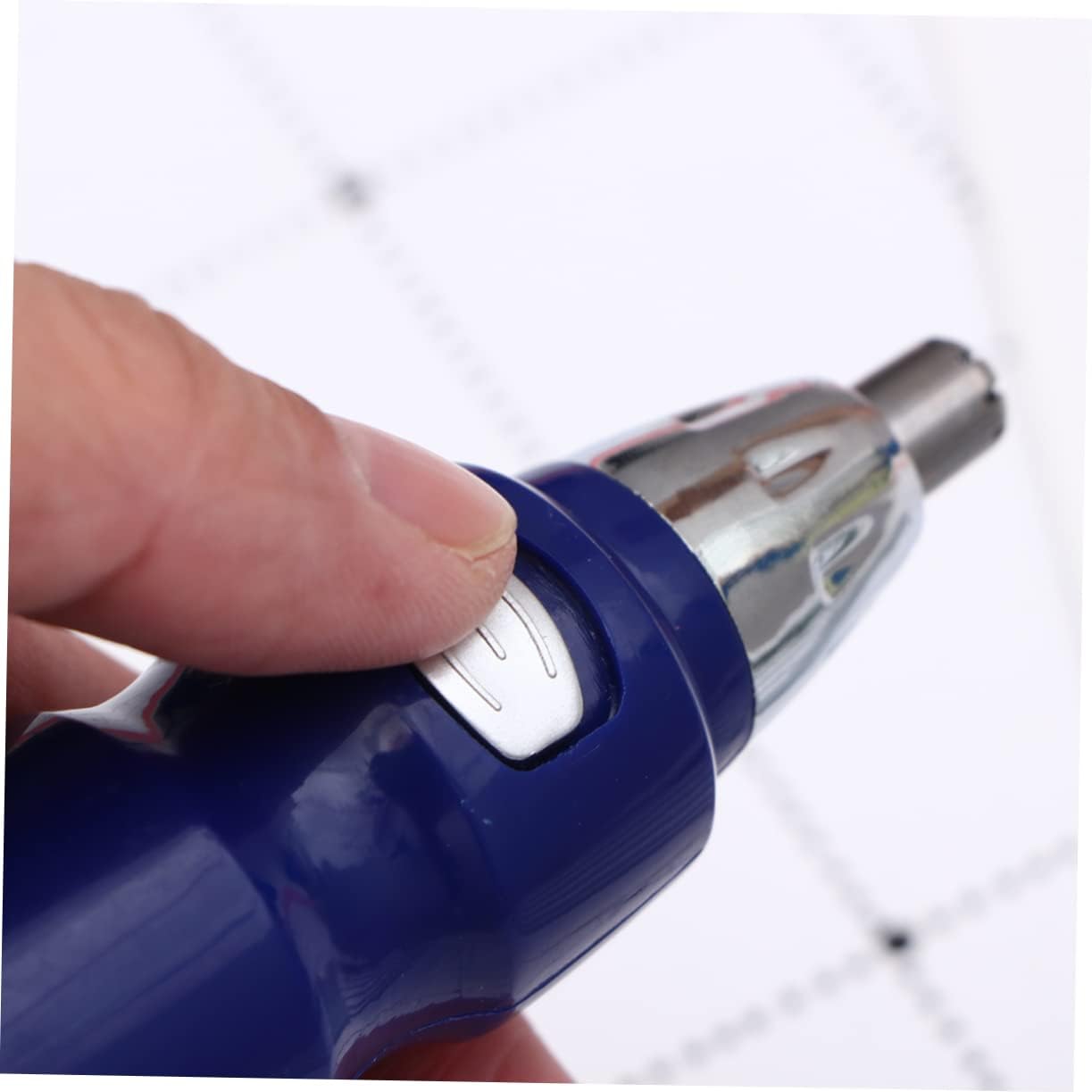 Electric Nose Hair Trimmer with Safety Cone Head for Painless Ear and Facial Hair Grooming and Eyebrow Shaving Device Cordless Face Care Tool Without Battery