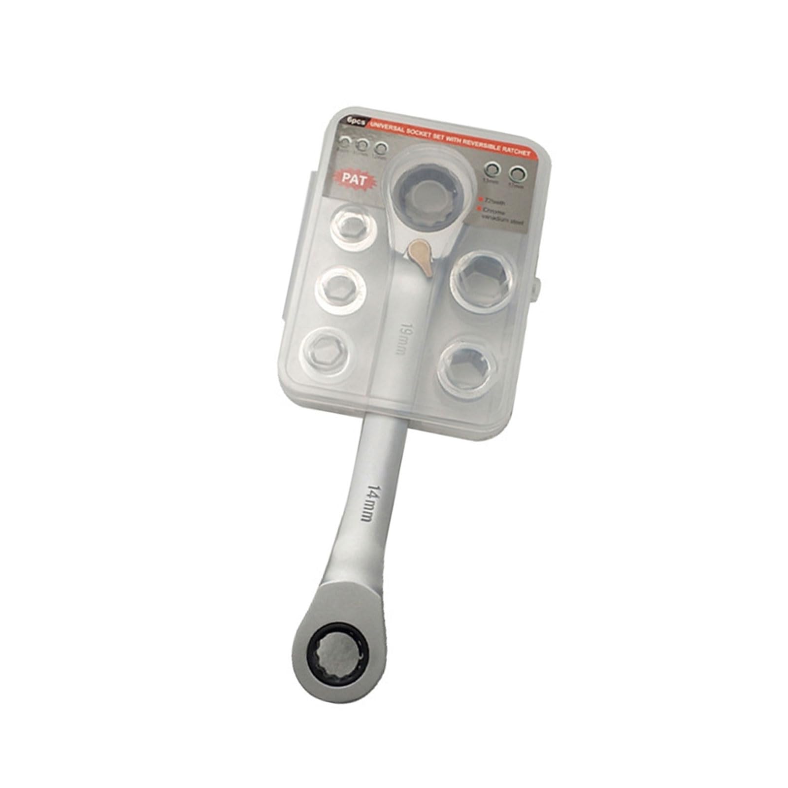 72 Tooth Double Head Reversible Ratcheting Wrench Set with Steel Construction for Tight Space Reversible Ratcheting Wrench