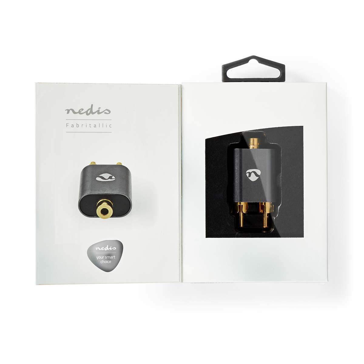 NEDIS Conector Hembra Jack Estéreo De 3,5 Mm A 2 Conectores RCA | Adaptadores A/V (RCA, Jack, DIN) A Precios Muy Favorables | Elektronik