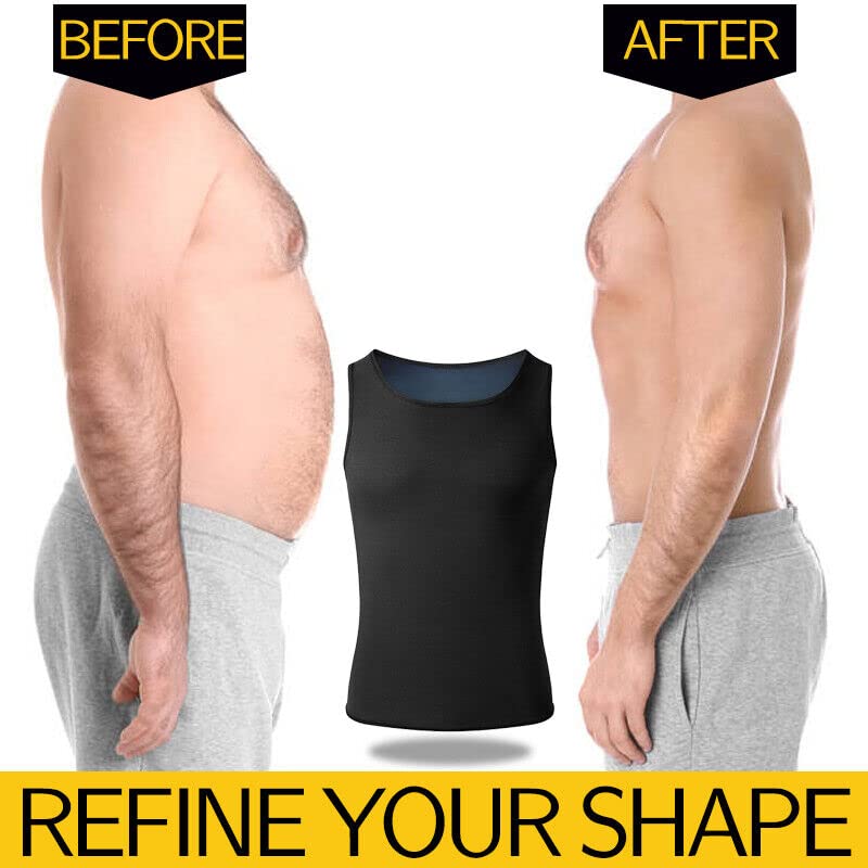 Sweat Shapewear Vest Belt for Men, Polymer Shapewear, Workout for Weight Loss Waist Body Slimming, Trainer (L/XL) 1