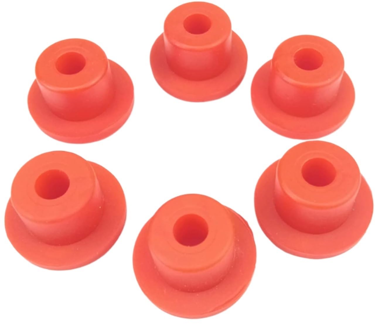 Plug Holes Flush Type Silicone Rubber Hole Plugs Red 11mm-48.5mm T Pack Of 6(28mm)