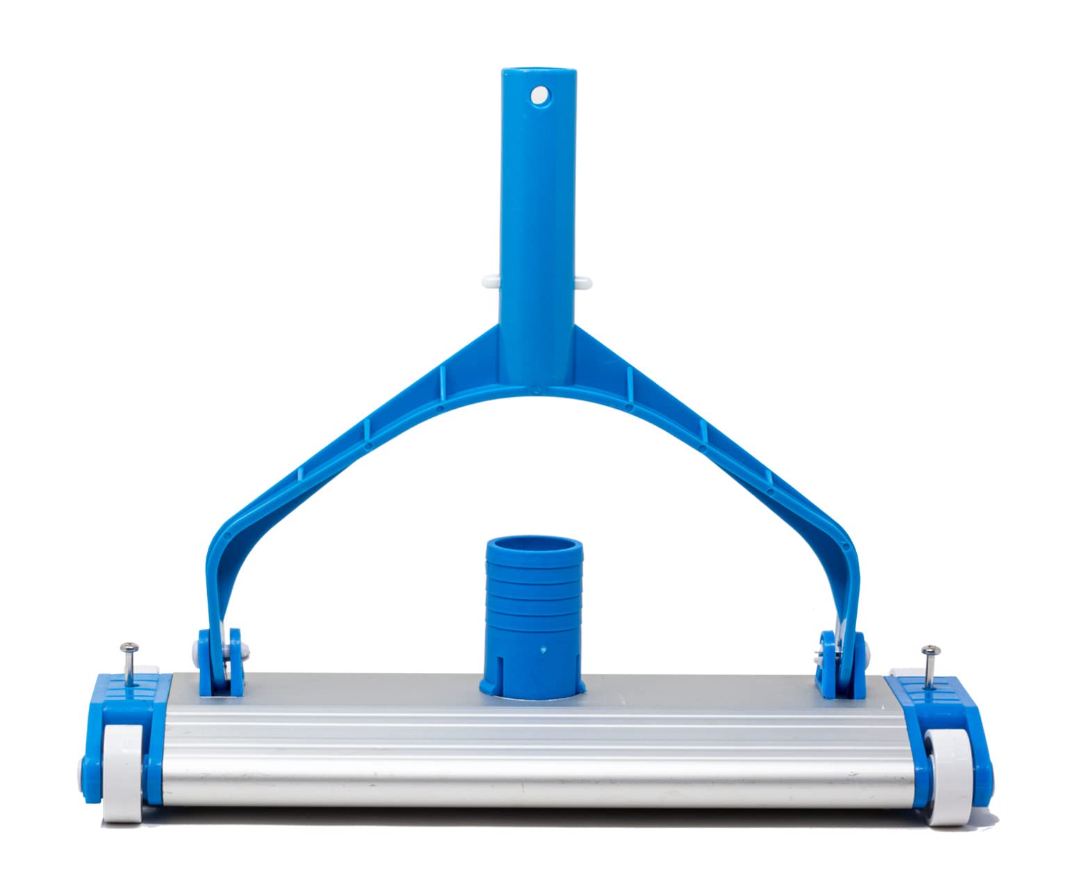 Limpiafondos de aluminio para piscinas - Fijación Clip - Cepillos de nylon - 4 ruedas - 33 cm Dpool