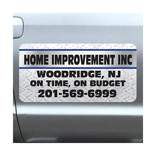 Vehicle Magnets sign With Custom Lettering 12" X 24" (Set of 2) -Landscape, Construction, Handy man, Plumbing, car repair shop- Metal Plate